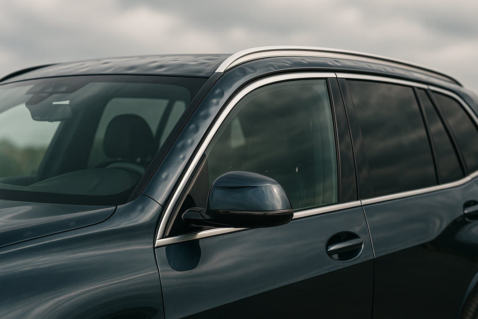 Hail damage before repair